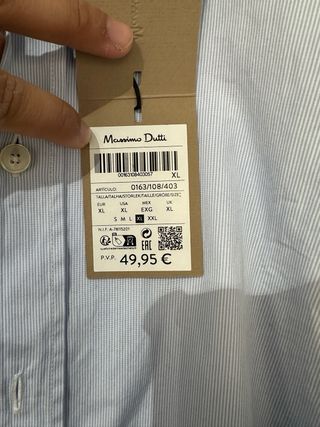 Camisa Azul Massimo Dutti