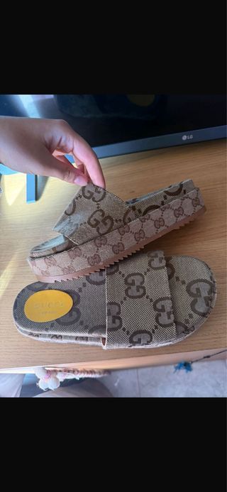 Sandalias Beige/Marrón Plataforma