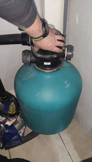 Piscina desmontable con motor