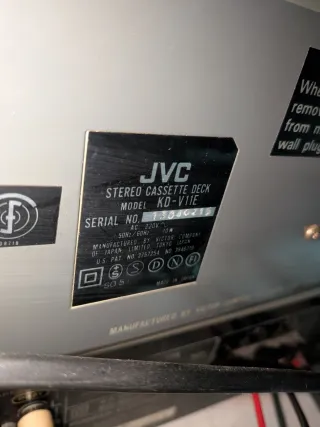JVC KD-V11E Stereo Cassette Deck