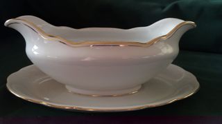 Salsera Porcelana Bavaria Dorada