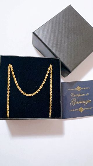 Collana funetta americana 60cm oro giallo 18kt 750