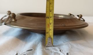 Braciere antico in rame e ottone con manici