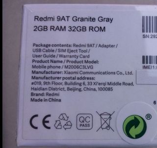 Xiaomi Redmi 9AT Nuevo Sin Abrir