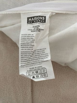 Juego de 2 cojines blancos con relleno