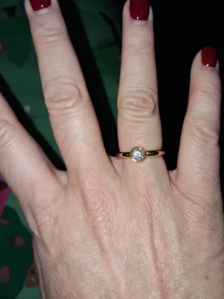 Anillo Tous Diamante bañado en oro 18 k