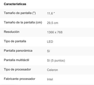 Portátil Toshiba Táctil