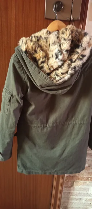 Parka verde forro desmontable talla s