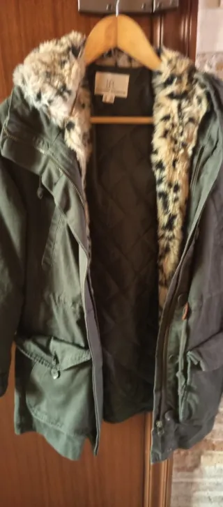 Parka verde forro desmontable talla s