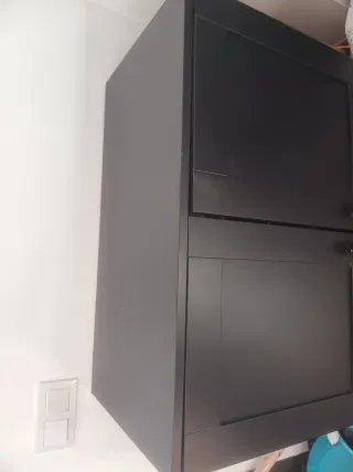 Mueble de salón comedor madera negro