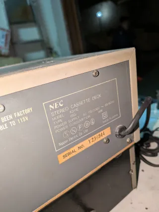 NEC K311E Lettore Deck Cassette Vintage