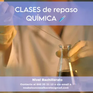Clases de repaso QUÍMICA (Bachillerato y ESO).