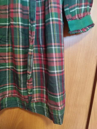 Vestido Pape Jeans cuadros verde y rojo Talla M