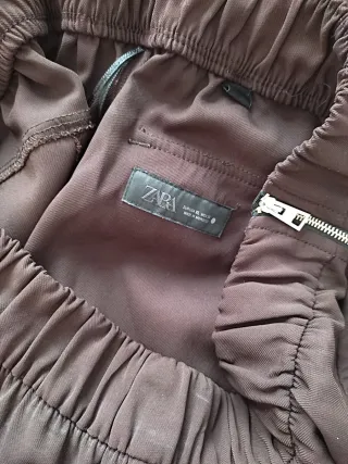 Zara: pantalón cremallera -XL-