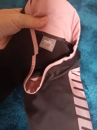 Leggings Puma chica negros y rosas