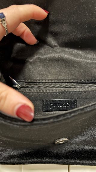 Bolso terciopelo negro con estrellas y lunas