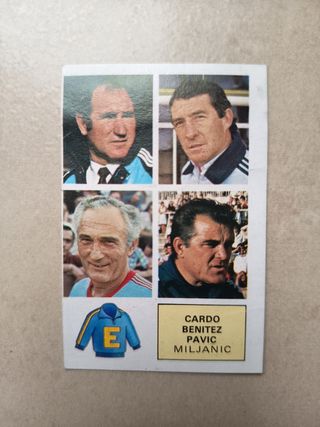 Cromo Entrenadores Miljanic álbum Liga Este 82-83