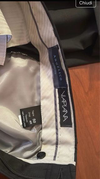 Pantaloni eleganti uomo neri nuovi con cartellino