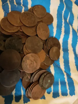 76 Monedas de Cobre Republica, Alfonso