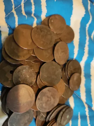 76 Monedas de Cobre Republica, Alfonso