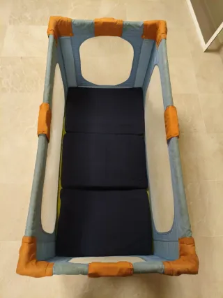 Parque Cuna Prenatal Azul y Naranja