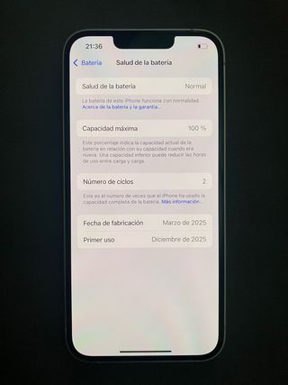 iPhone 16e Blanco 128GB Batería 100%
