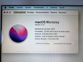 MacBook Air 13 2017 8GB RAM 128GB SSD
