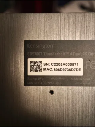 Dock Thunderbolt 4 Kensington SD5700T
