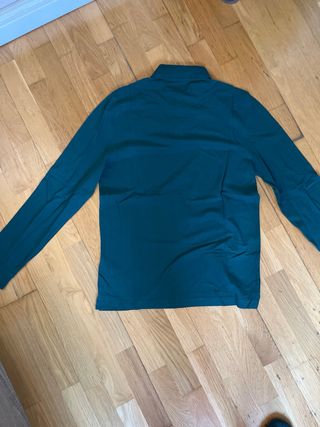 Polo Hollister manga larga verde nuevo