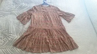 Vestido estampado corto talla S