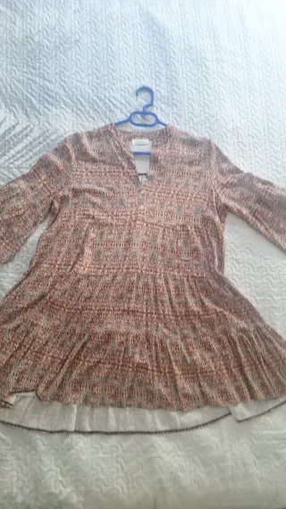 Vestido estampado corto talla S