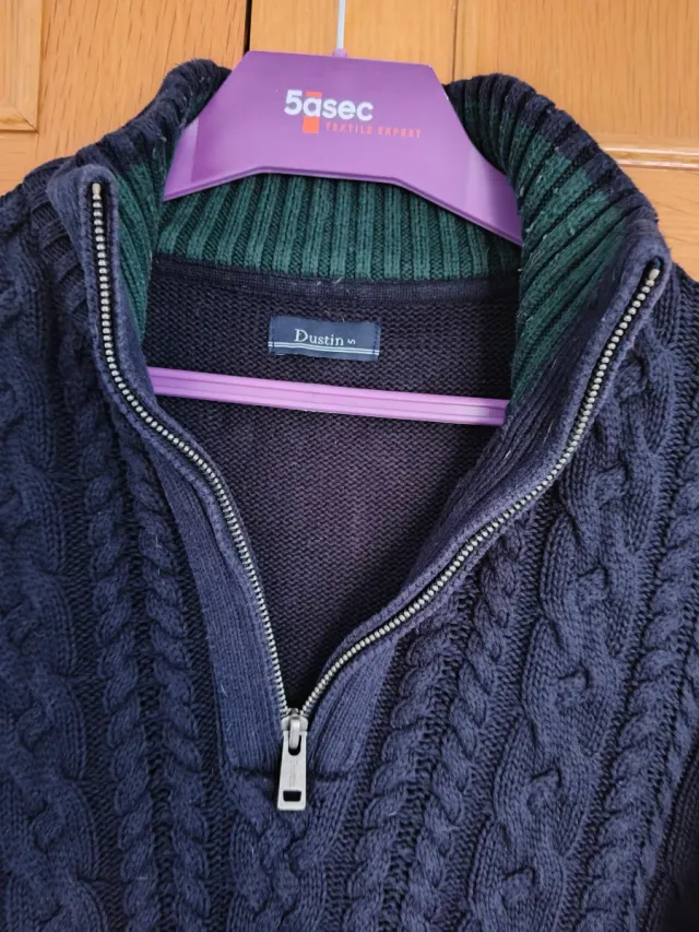 Jersey Dustin hombre azul con cremallera