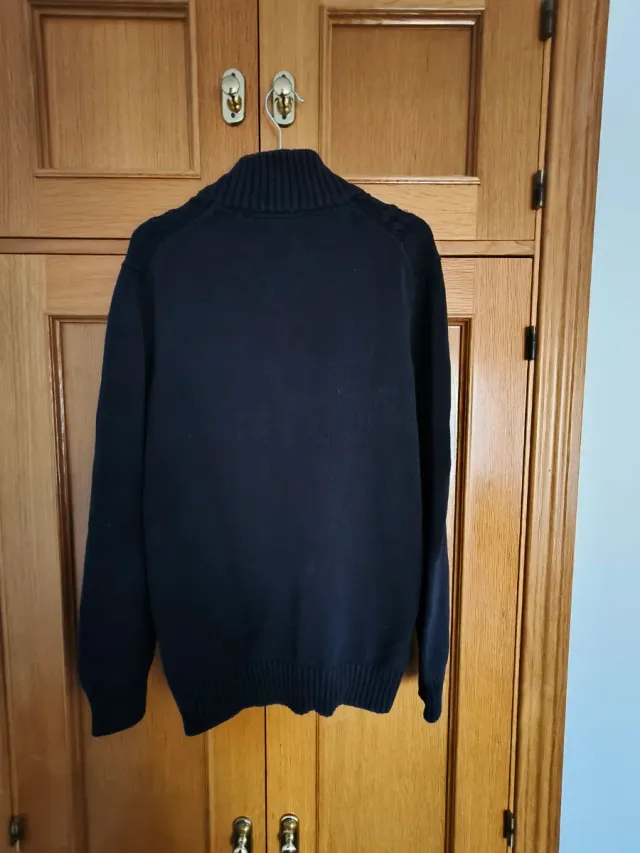 Jersey Dustin hombre azul con cremallera