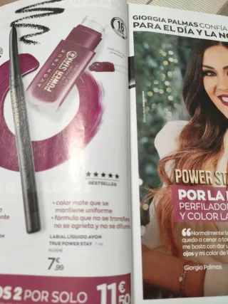 Pintalabios Líquido Avon Mark y Power Stay