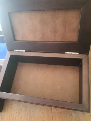 2 Joyeros de Madera Marrón y Plata. 30€