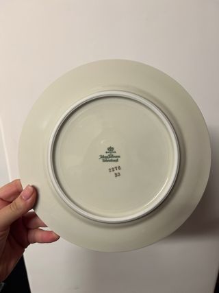 Set 6 piattini frutta/dolce porcellana oro