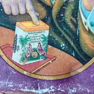 Vecchie scatole tabacco Italia e Justus Hamburg