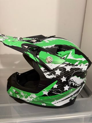 Casco BMX niño verde como nuevo