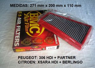 FILTRO AIRE DEPORTIVO LAVABLE PEUGEOT CITROEN