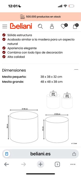 Tavoli laterali rotondi bianchi