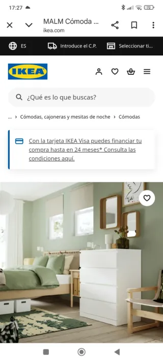 Cómoda 4 cajones blanca