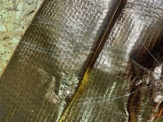 Scampolo stoffa oro rosa metallizzata 130x120