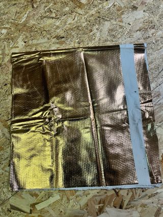 Scampolo stoffa oro rosa metallizzata 130x120