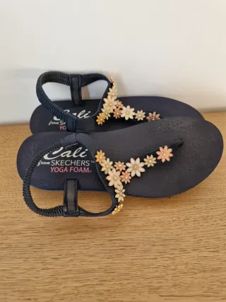 Sandalias mujer Flores Azul y Rosa