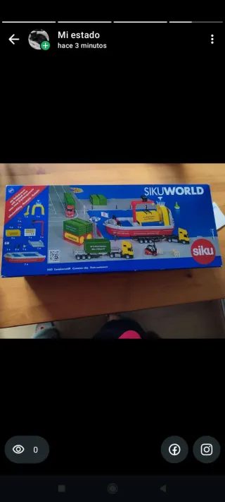 Juego Siku World Barco Contenedores