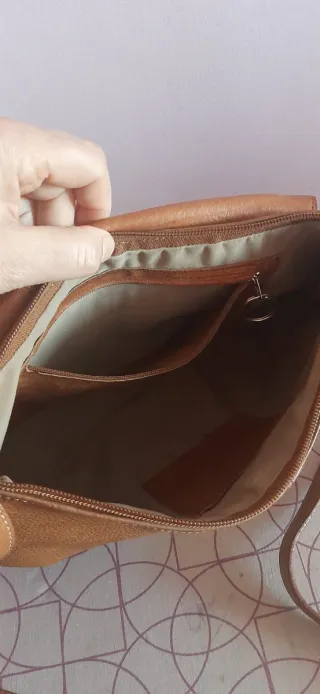 Bolso piel bandolera marrón