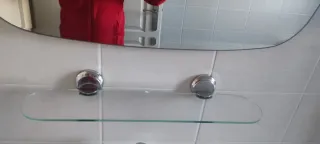 Espejo baño con apliques y estante