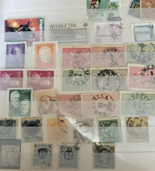 327 Sellos Europa: Dinamarca-Suecia-Eire-Andorra