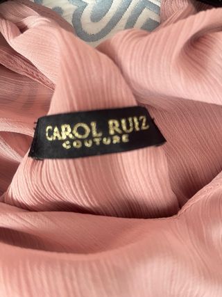 Vestido fiesta lentejuelas rosa viejo y plata.