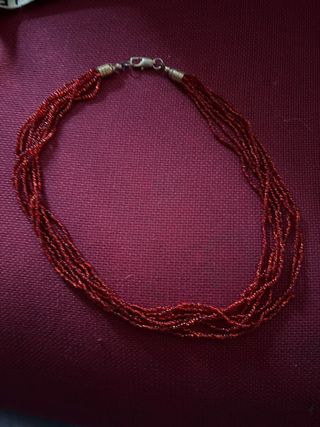 Collana multistrato perle rosse